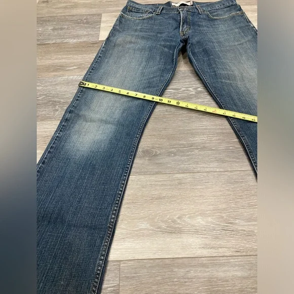 Levi’s Distressed Low Boot Cut Blue Jeans 33 Waist - Picture 8 of 12